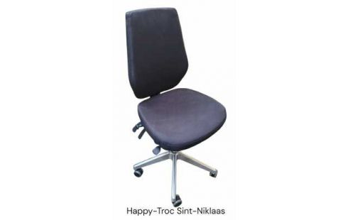 CHAISE DE BUREAU, , MOBILE ALUMINIUM NOIR TISSU
