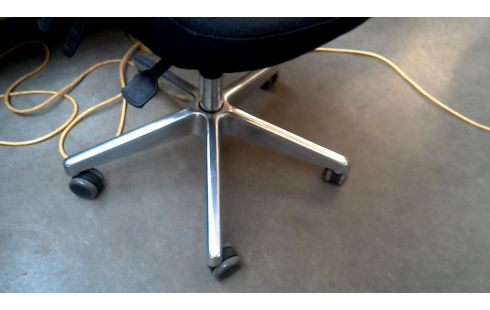 CHAISE DE BUREAU, , MOBILE ALUMINIUM NOIR TISSU