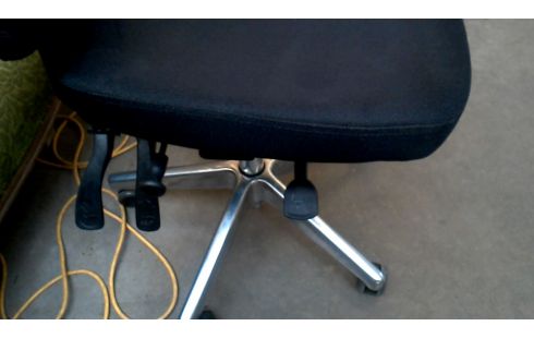 CHAISE DE BUREAU, , MOBILE ALUMINIUM NOIR TISSU