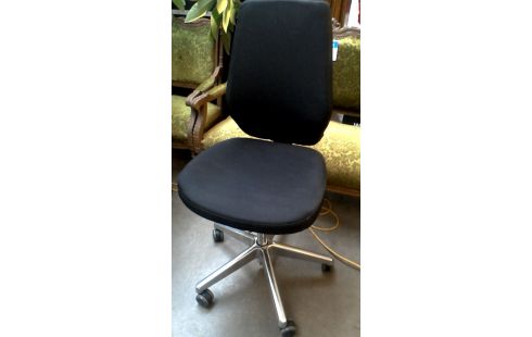 CHAISE DE BUREAU, , MOBILE ALUMINIUM NOIR TISSU