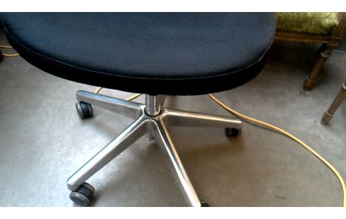 CHAISE DE BUREAU, , MOBILE ALUMINIUM NOIR TISSU