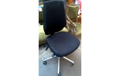CHAISE DE BUREAU, , MOBILE ALUMINIUM NOIR TISSU