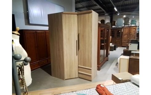 ARMOIRE CELIO 2P 2T CHÊNE CLAIR