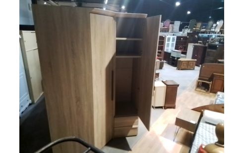 ARMOIRE CELIO 2P 2T CHÊNE CLAIR