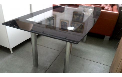 TABLE DE SALLE A MANGER CHROME GLACE