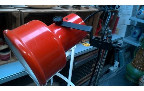 LAMPE DE BUREAU VINTAGE NOIR ORANGE CHROME