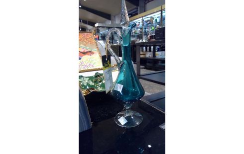 CARAFE EN VERRE BLEU