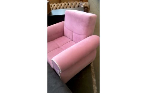SESSEL 1 ROSA STOFF