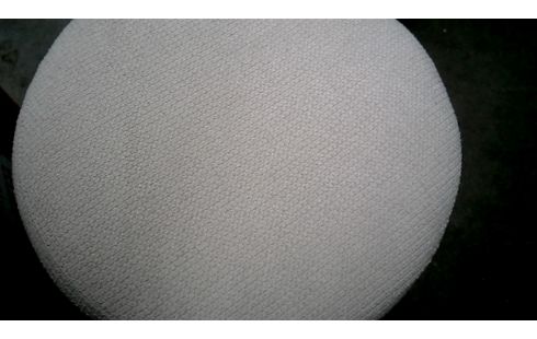 POUF METAL ECRU TISSU L UNITE