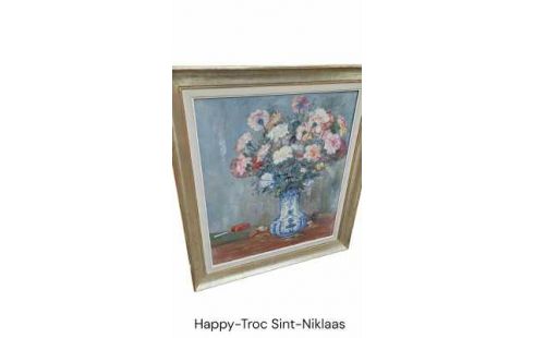 SCHILDERIJ BLOEMEN GESIGNEERD DE ROOVER