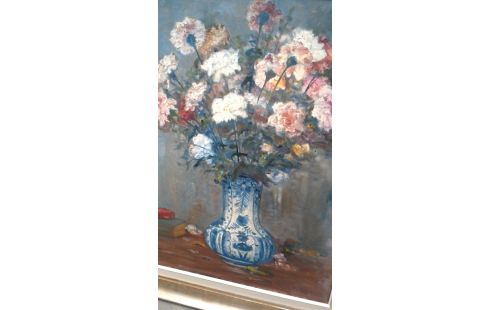 SCHILDERIJ BLOEMEN GESIGNEERD DE ROOVER