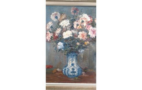 SCHILDERIJ BLOEMEN GESIGNEERD DE ROOVER