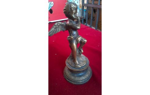 ESTATUÍLLA BRONCE, , ÁNGEL MET, , FLAUTA INSTRUMENTO DE MÚSICA