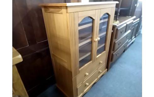 MEUBLE 2 PORTES 2 TIROIRS PIN