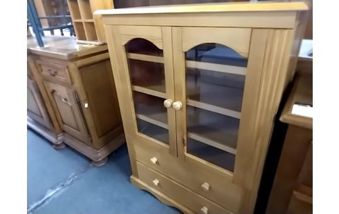 MEUBLE 2 PORTES 2 TIROIRS PIN