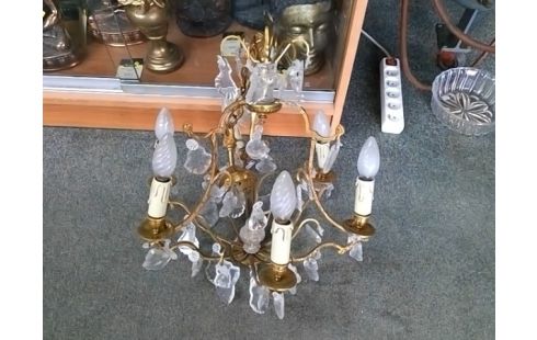 LUSTRE 6 BRANCHES AVEC PAMPILLES