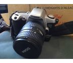 APPAREIL PHOTO CANON EOS 500N AVEC SACOCHE, FLASH ET OBJECTIF
