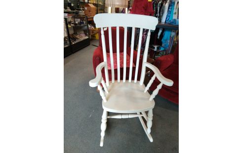 ROCKING CHAIR BLANC CASSE