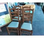 LOT DE 4 CHAISES BOIS PAILLE