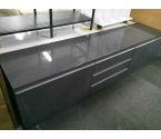 MEUBLE TV MODERNE GRIS 2T 3P L180