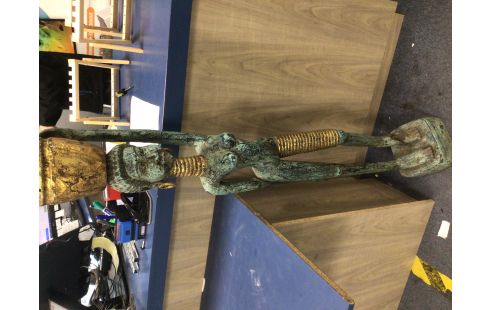 DECORATION FEMME BLEU DORE