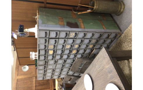 MEUBLE DE METIER INDUSTRIEL PEINT GRIS