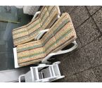 TRANSAT DE JARDIN BLANC AVEC COUSSIN