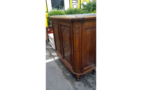 BUFFET CHENE SCULPTE 2 PORTES