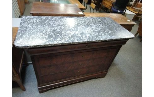 COMMODE LOUIS PHILIPPE DESSUS MARBRE