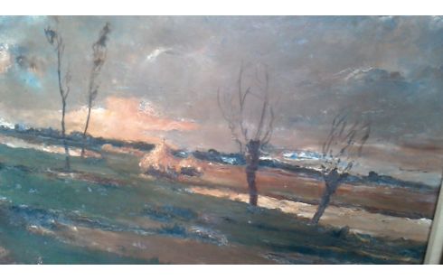PEINTURE, , PANNEAU, , PAYSAGE DEDICACE