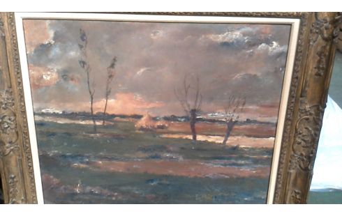 PEINTURE, , PANNEAU, , PAYSAGE DEDICACE