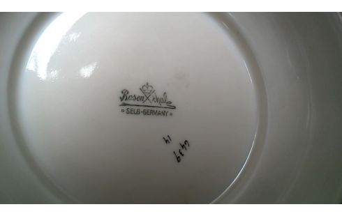 DEKSELVAAS KOBALT BLAUW GOUD ROSETHAL