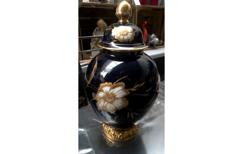 DEKSELVAAS KOBALT BLAUW GOUD ROSETHAL