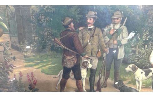 CADRE SCENE DE CHASSE 