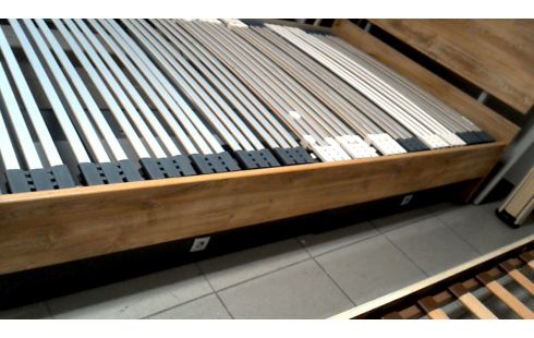 BED 120X200 HOUT LOOK MET MATRAS ELECT 2L