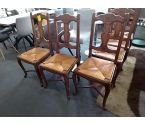 6 CHAISES BOIS RUSTISQUE STYLE L.XV