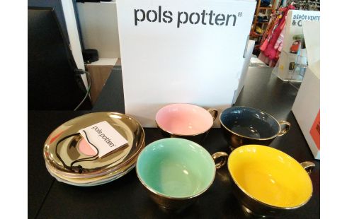 TASSE SOUCOUPE POLS POTTEN GOLD
