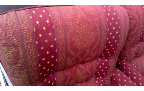 SALON, , FAUTEUIL RELAX ROUGE TISSU