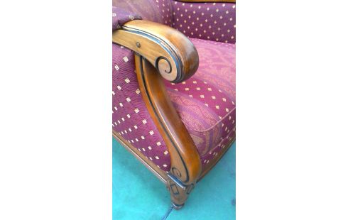 SALON, , FAUTEUIL RELAX ROUGE TISSU