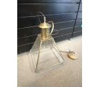 SUSPENSION VERRE FENDU TEINTE BRONZE