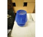 LAMPE DE CHEVET VERRE BLEUE PILE