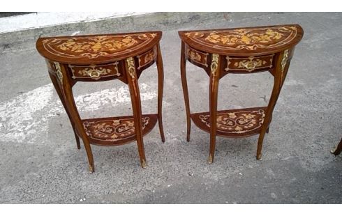 CONSOLE DEMI LUNE DE STYLE 1 TIROIR