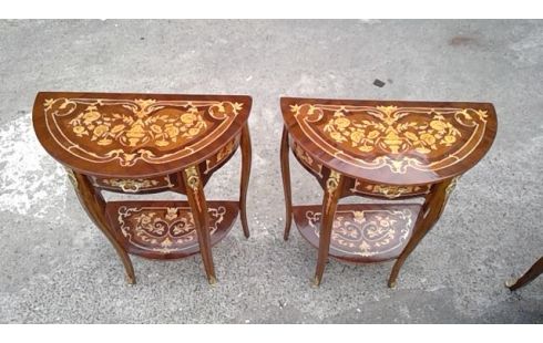 CONSOLE DEMI LUNE DE STYLE 1 TIROIR