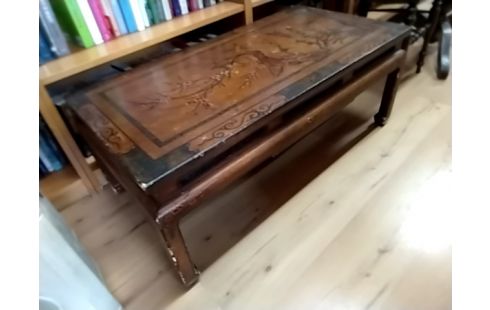TABLE BASSE STYLE ASIATIQUE EN L ETAT