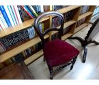 CHAISE ANCIENNE TISSU ROUGE