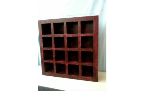 REGAL HOLZ DUNKEL 16-FÄCHER