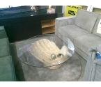 TABLE BASSE RONDE PIED COQUILLAGE