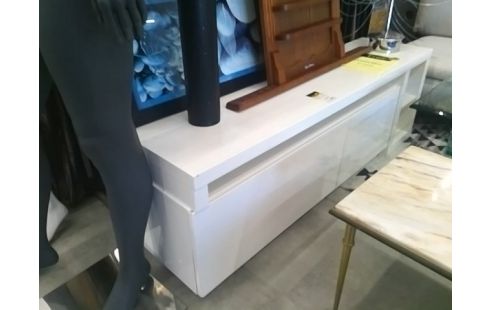 MEUBLE TV LAQUE BLANC