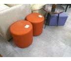 POUF CARRE SIMILI CUIR BEIGE