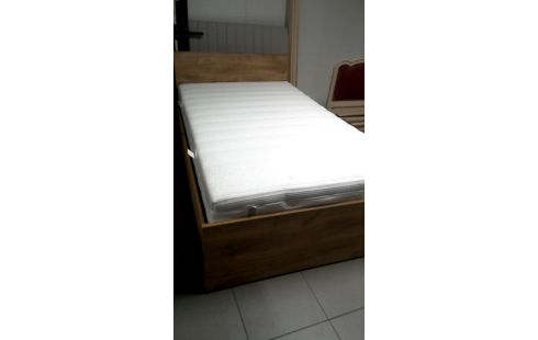LIT 120X200, , BOIS LOOK MET, , MATELAS ELECTRIQUE 2 TIROIRS